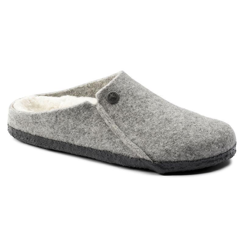 Birkenstock Zermatt Wool/Shearling Clog Træsko Dame Sølv | DK 2AHK